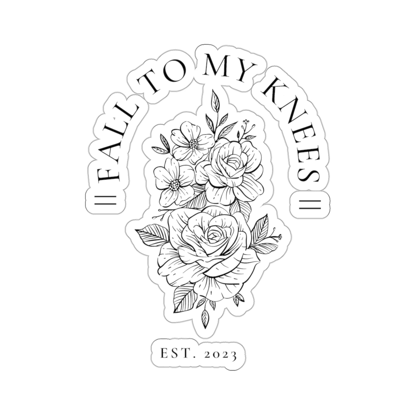 Fall To My Knees Kiss-Cut Stickers