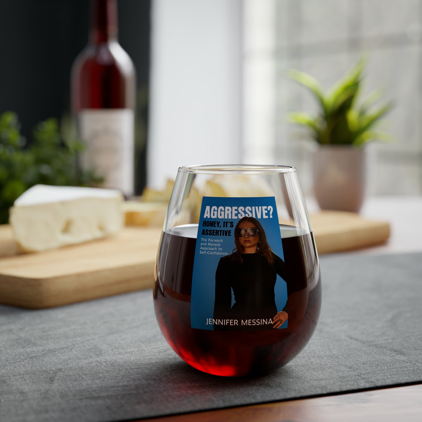 Assertive Honey | Stemless Wine Glass, 11.75oz