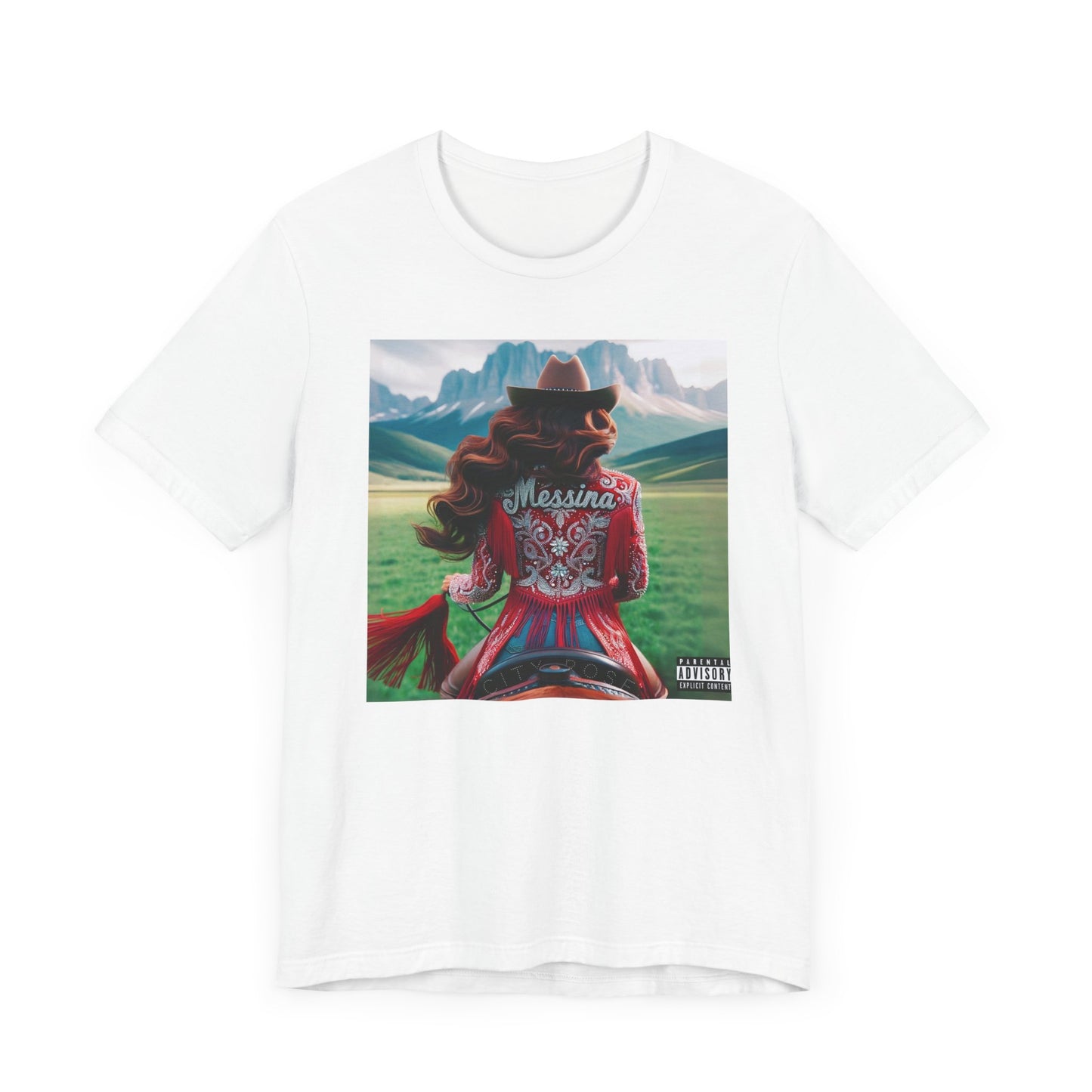 City Rose Cowgirl Unisex Jersey Short Sleeve Tee