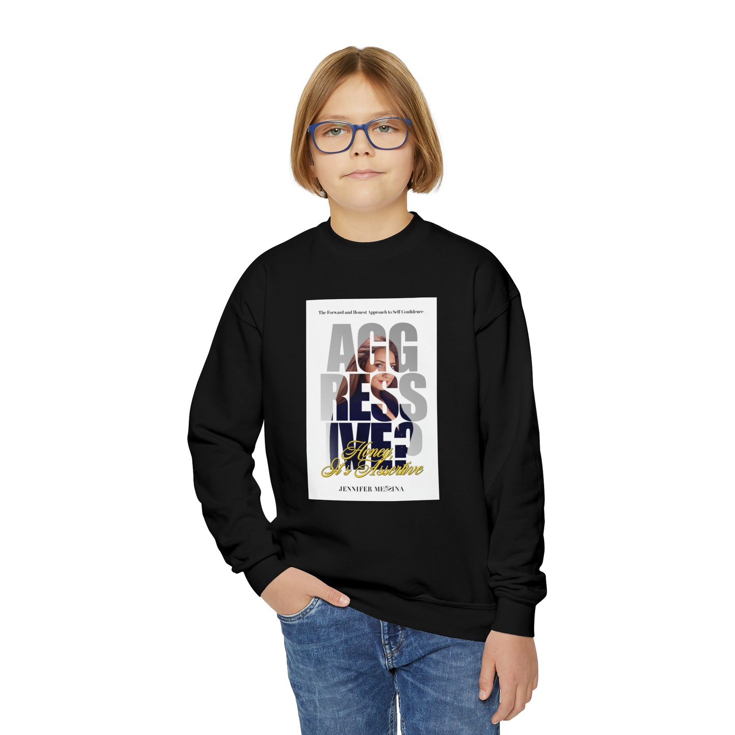 Aggressive Honey | Youth Crewneck Sweatshirt