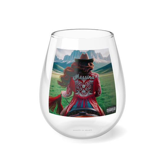 City Rose Cowgirl   | Stemless Wine Glass, 11.75oz