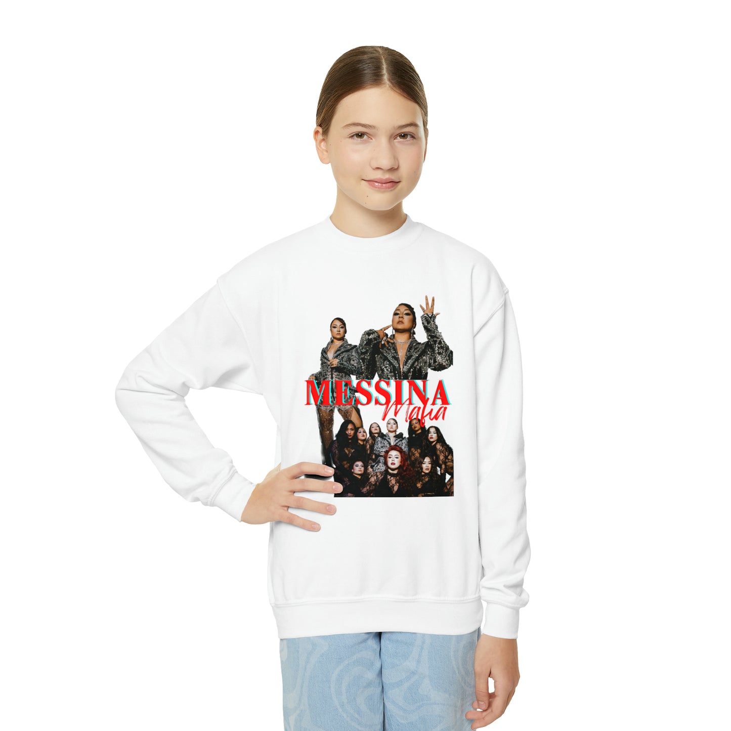"Messina Mafia, Family is Everything" Youth Crewneck Sweatshirt