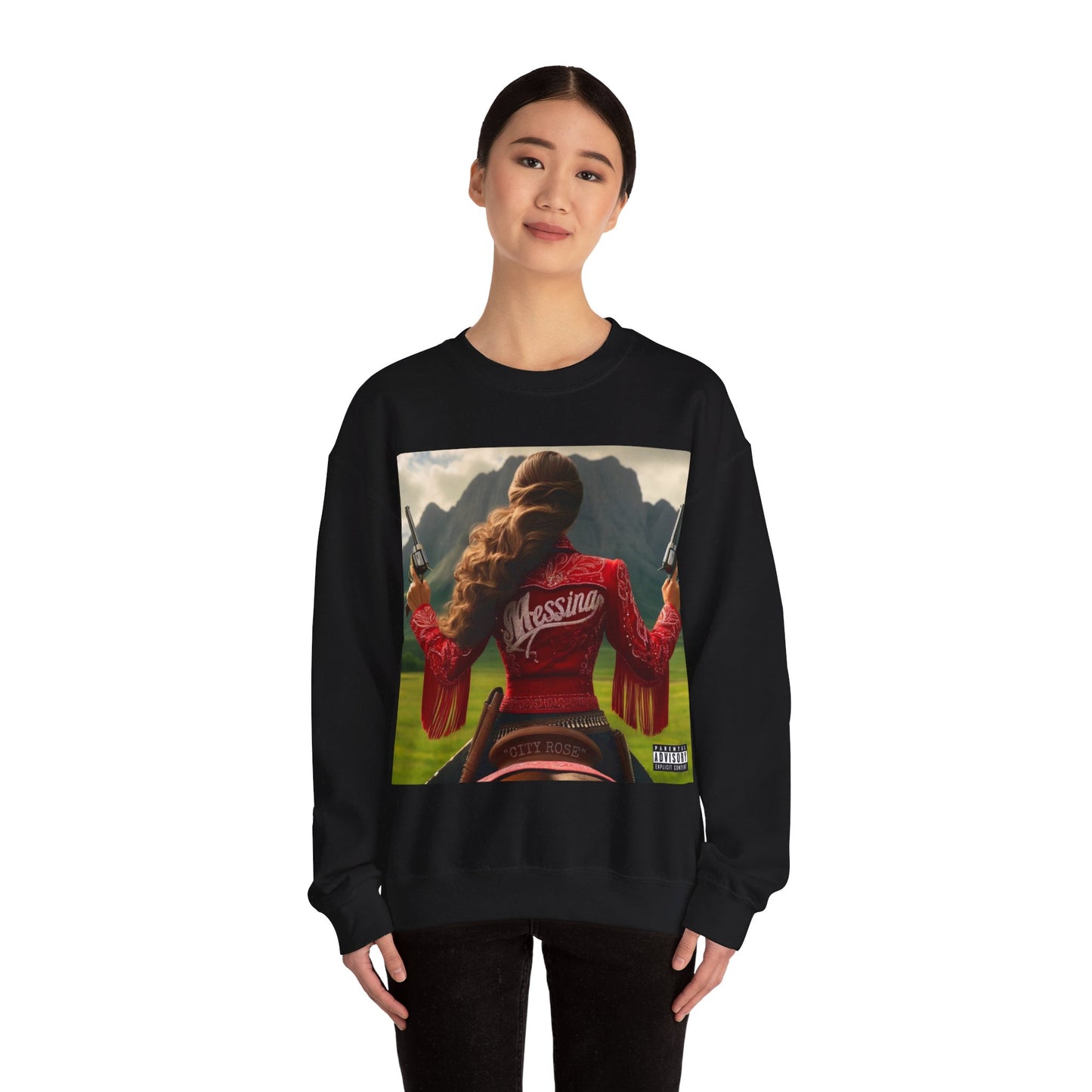 City Rose Cover | Unisex Heavy Blend™ Crewneck Sweatshirt