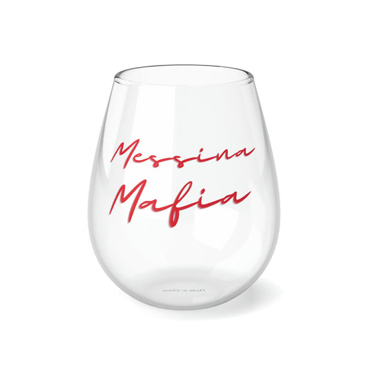 "The Namesake" Messina Mafia Stemless Wine Glass, 11.75oz