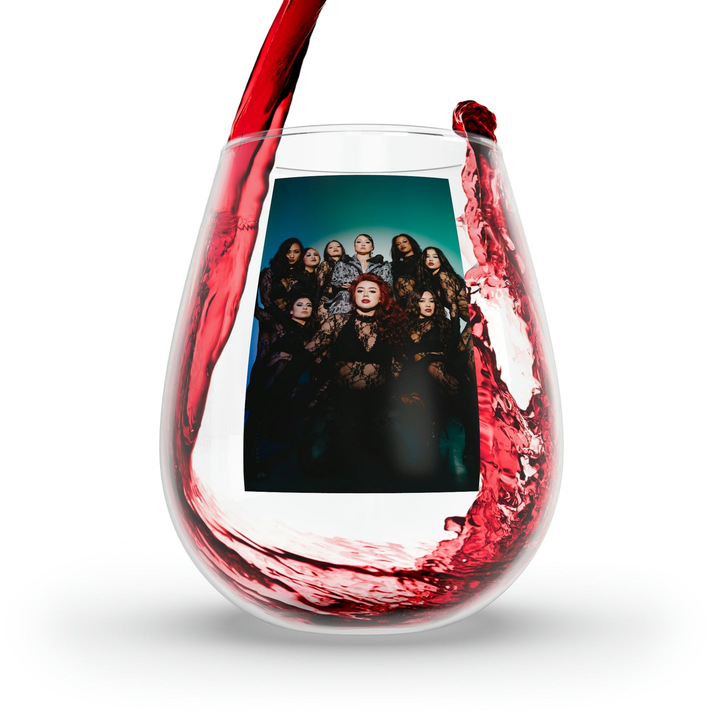 "Messina Mafia, Family Meeting"  ||| Stemless Wine Glass, 11.75oz