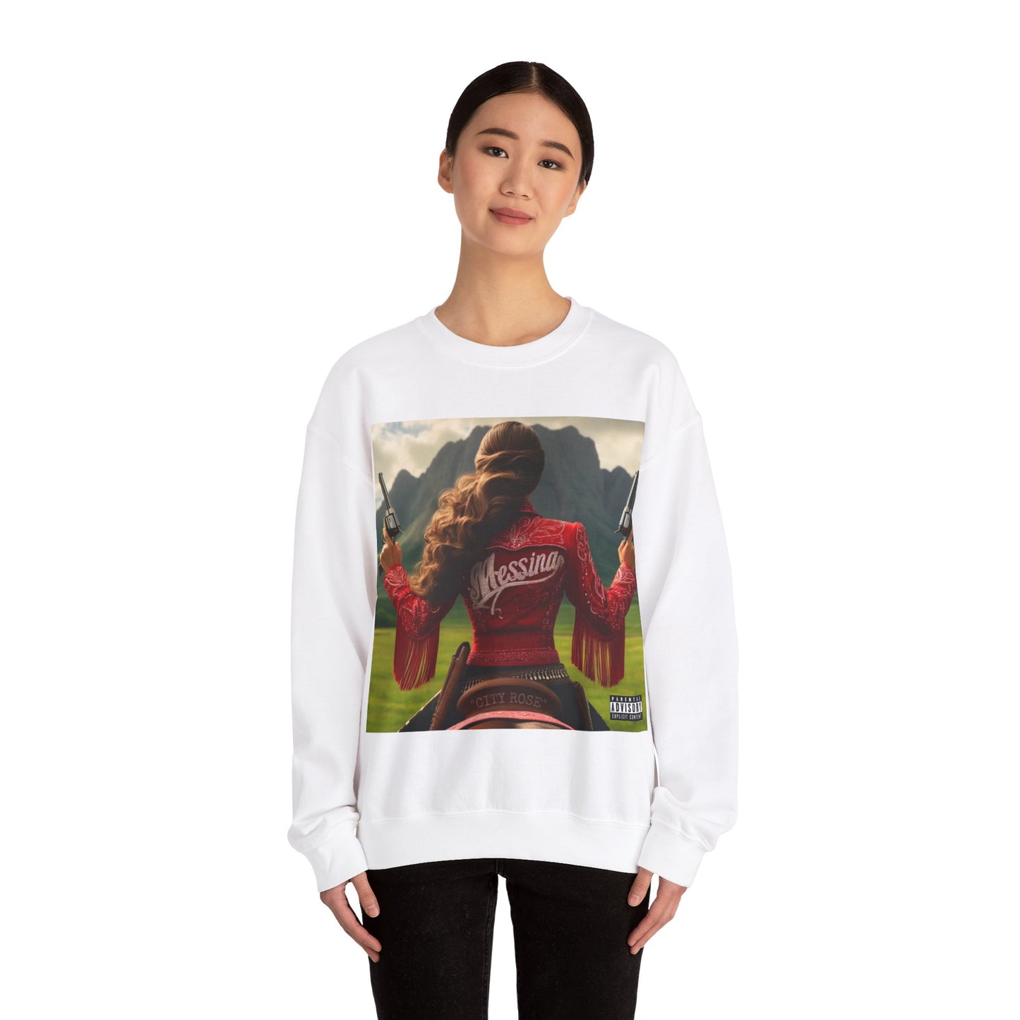 City Rose Cover | Unisex Heavy Blend™ Crewneck Sweatshirt