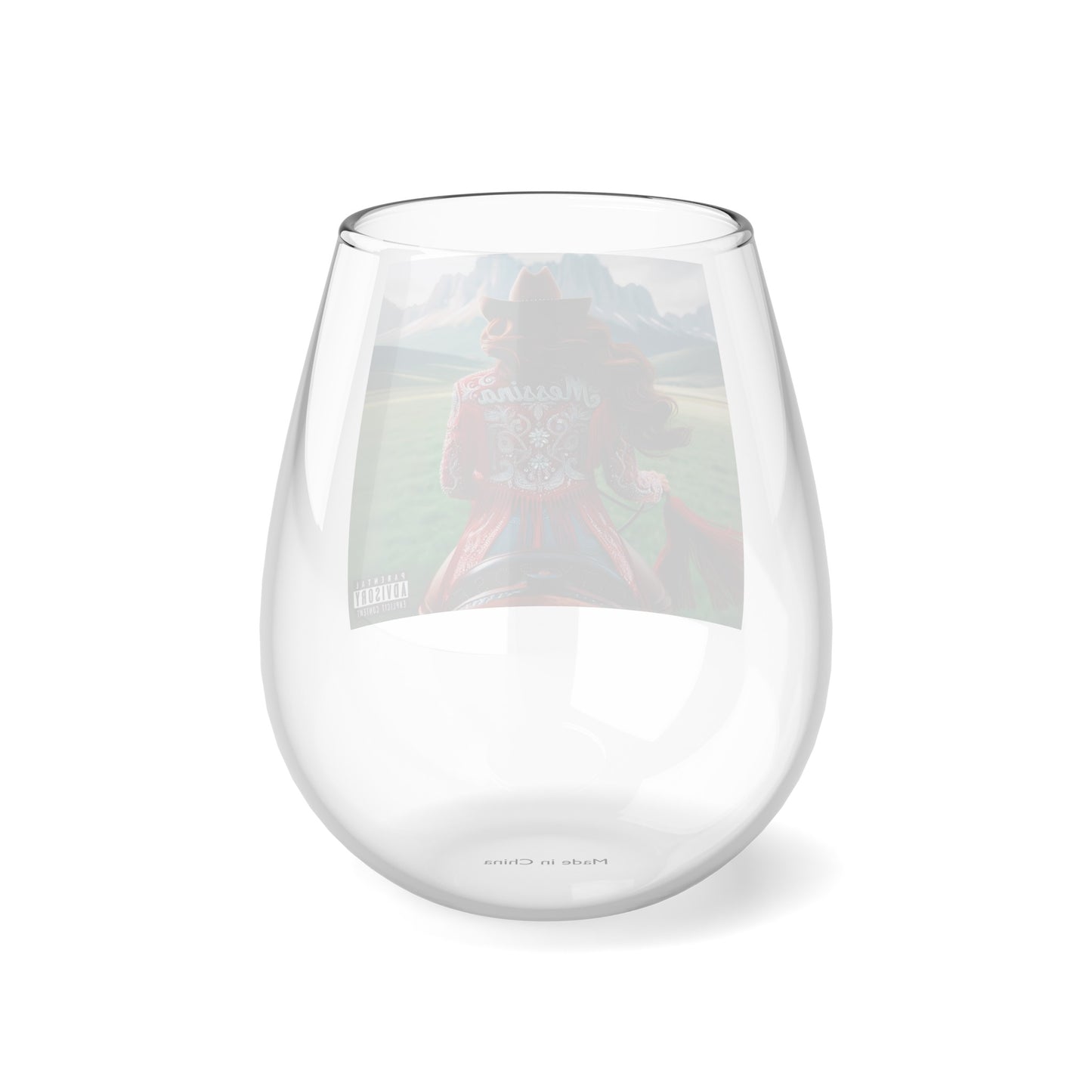 City Rose Cowgirl   | Stemless Wine Glass, 11.75oz